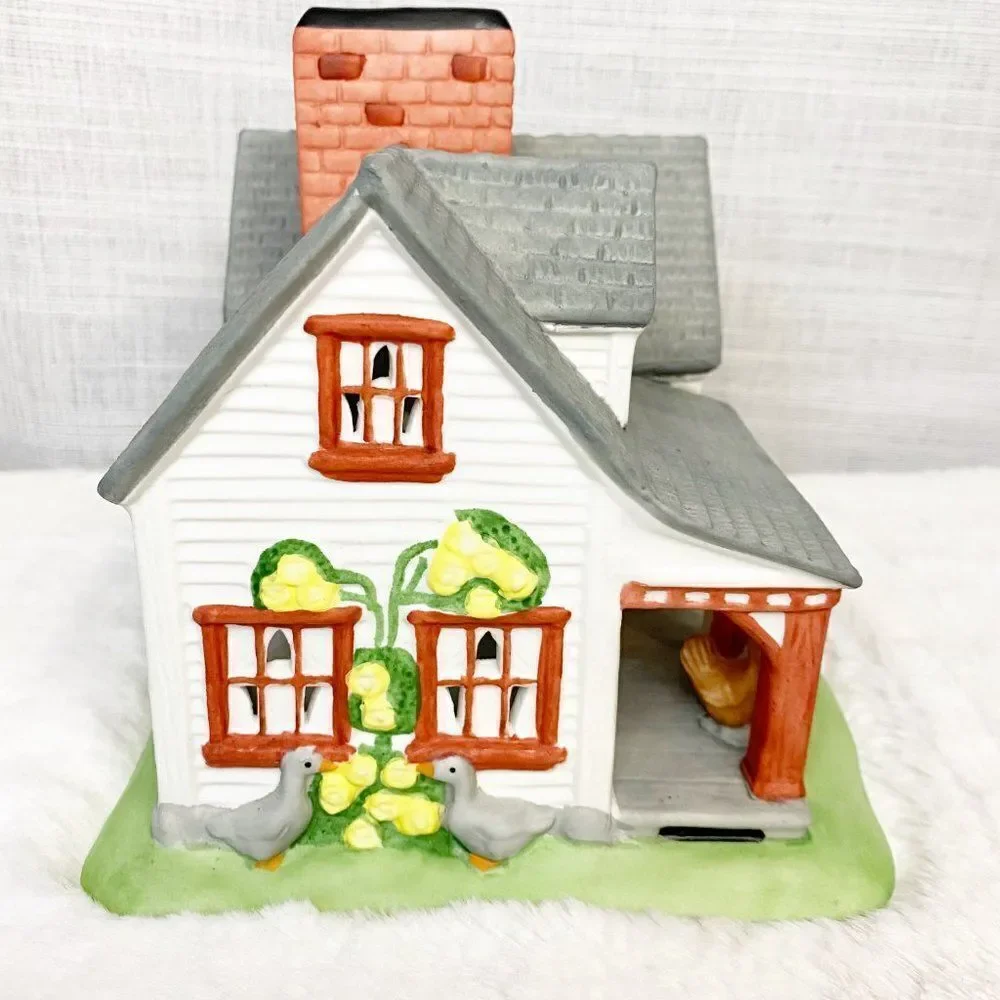 Vintage Partylite Ceramic Farmhouse Candle Holder - Picture 4 of 4